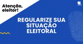 Card gráfico de fundo azul quadriculado. No canto esquerdo, há um triângulo branco, com o texto:...